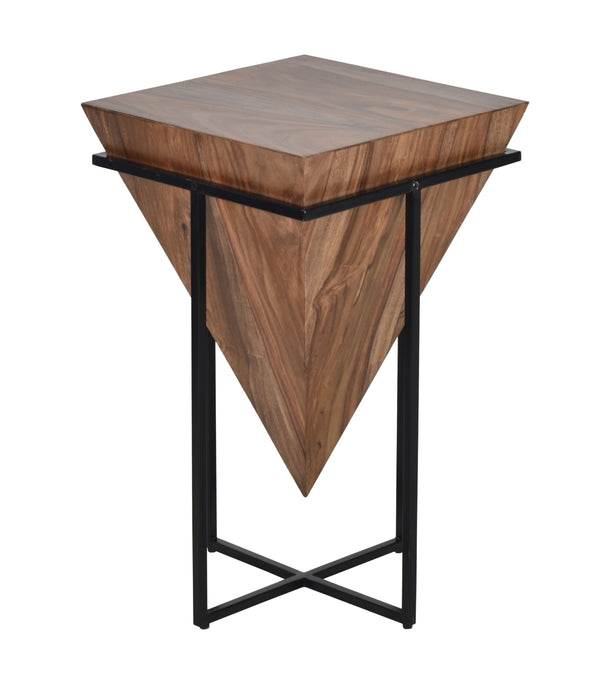 Stowe - Accent Table - Nut Brown / Black