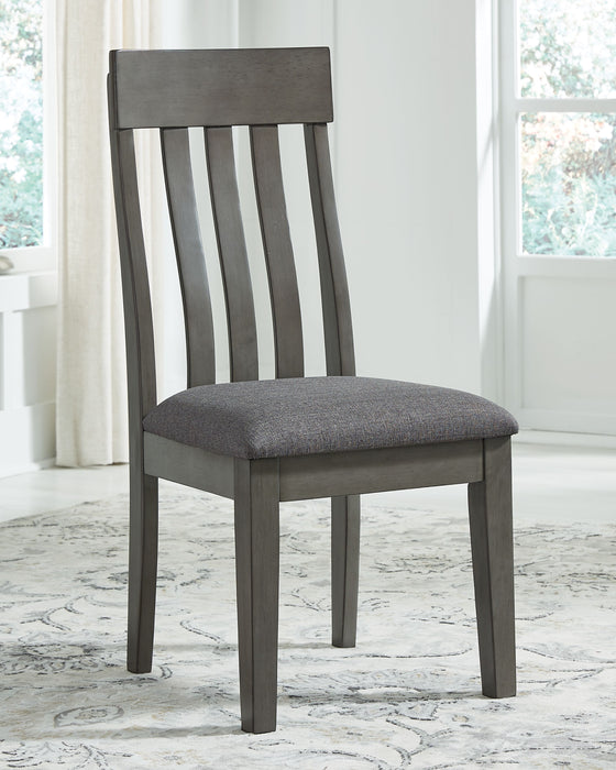 Hallanden - Black / Gray - Dining Uph Side Chair