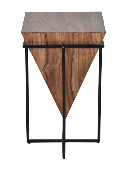 Stowe - Accent Table - Nut Brown / Black