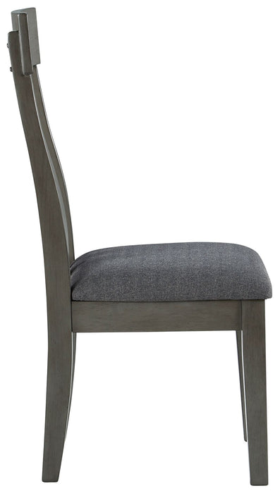 Hallanden - Black / Gray - Dining Uph Side Chair