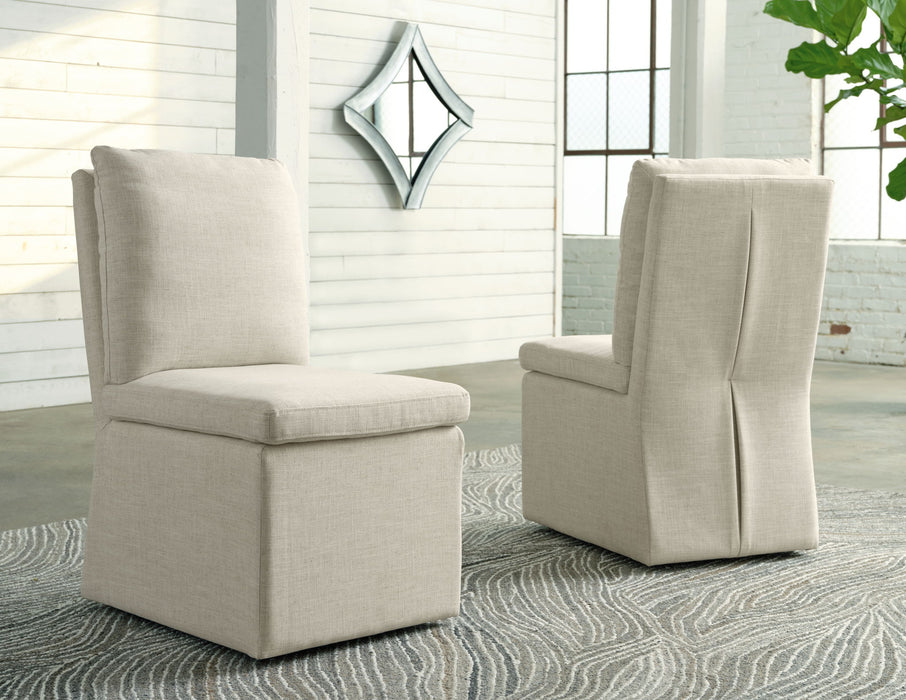 Krystanza - Oatmeal - Dining Uph Side Chair