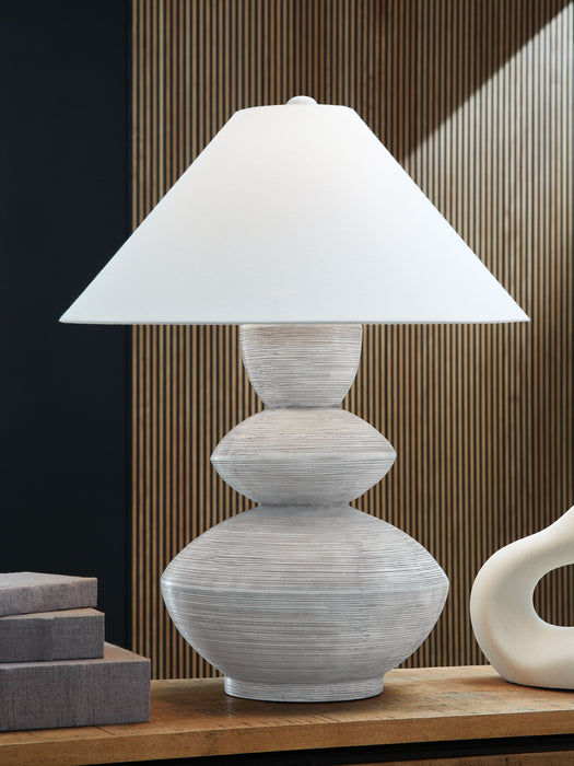 Brickdon - Poly Table Lamp - Distressed White