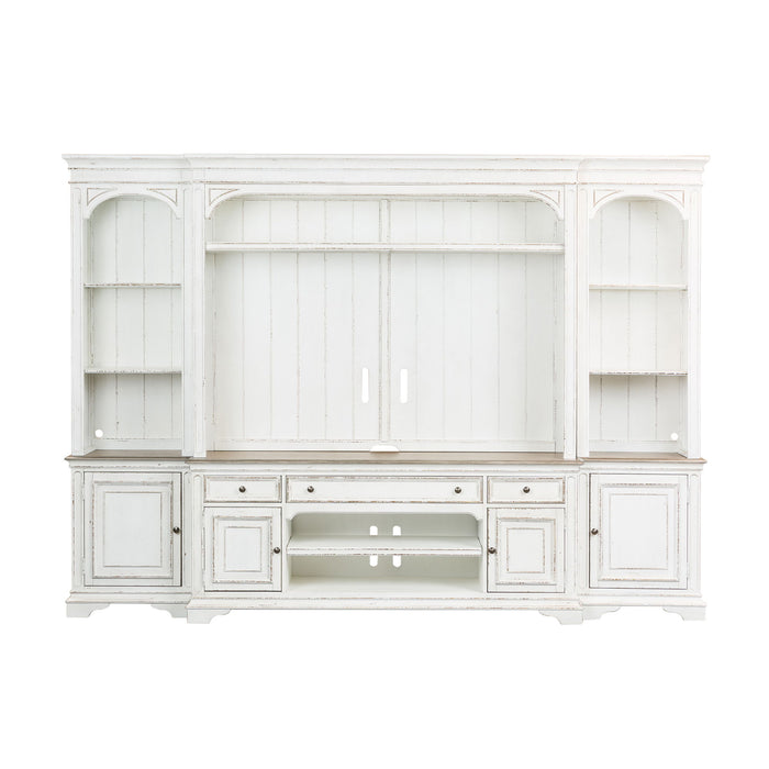 Magnolia Manor - Entertainment Center With Piers - White
