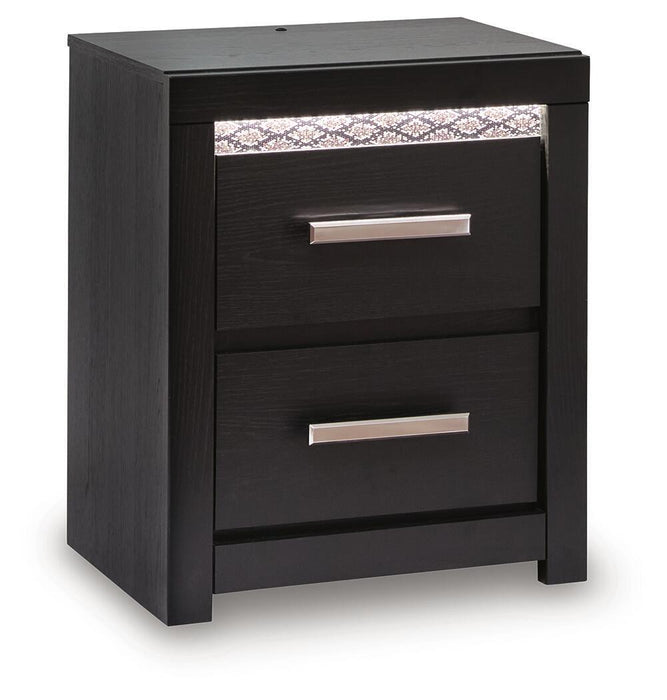 Shoralli - Two Drawer Night Stand - Black