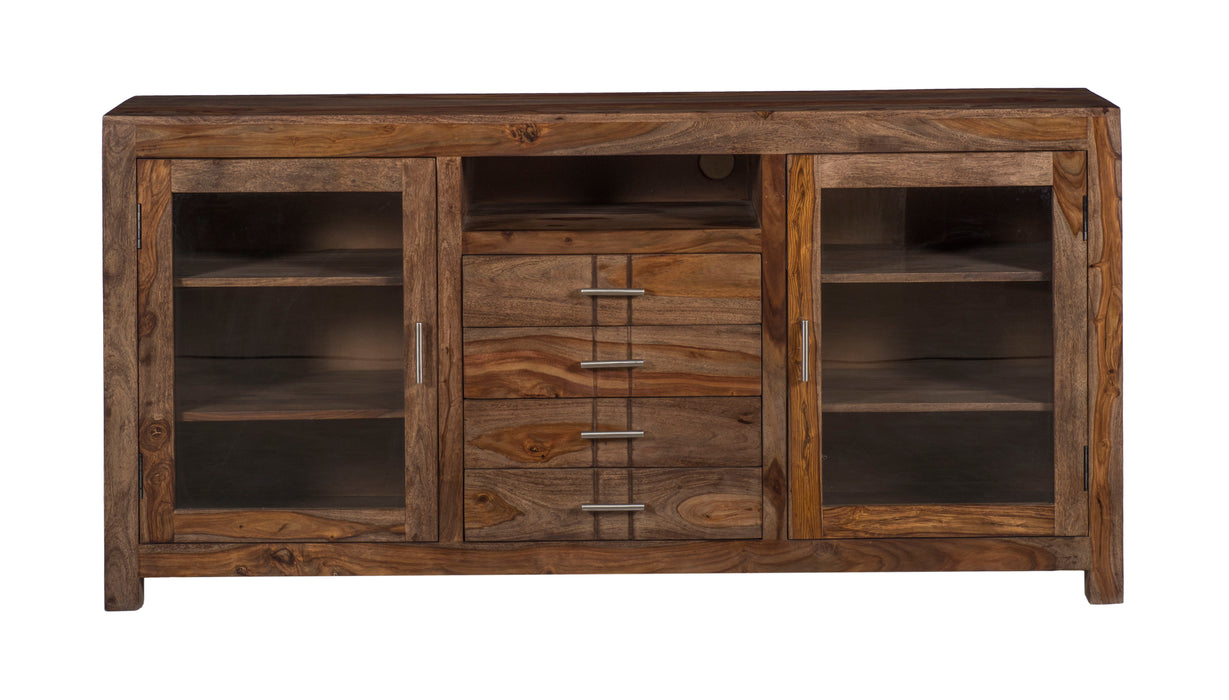 Liam - Four Drawer Two Door Console - Brownstone