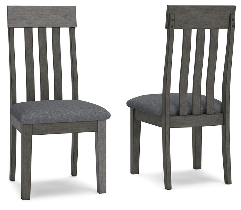 Hallanden - Black / Gray - Dining Uph Side Chair