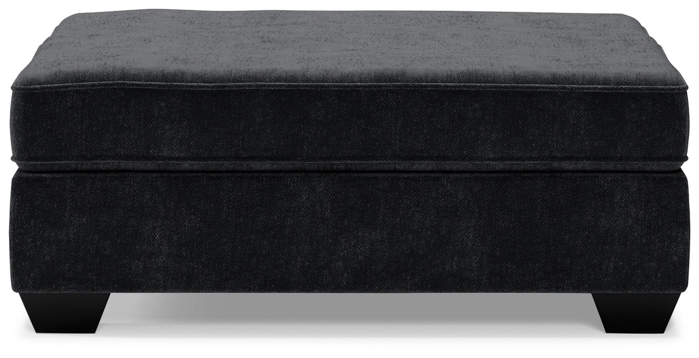 Lavernett - Oversized Accent Ottoman - Charcoal