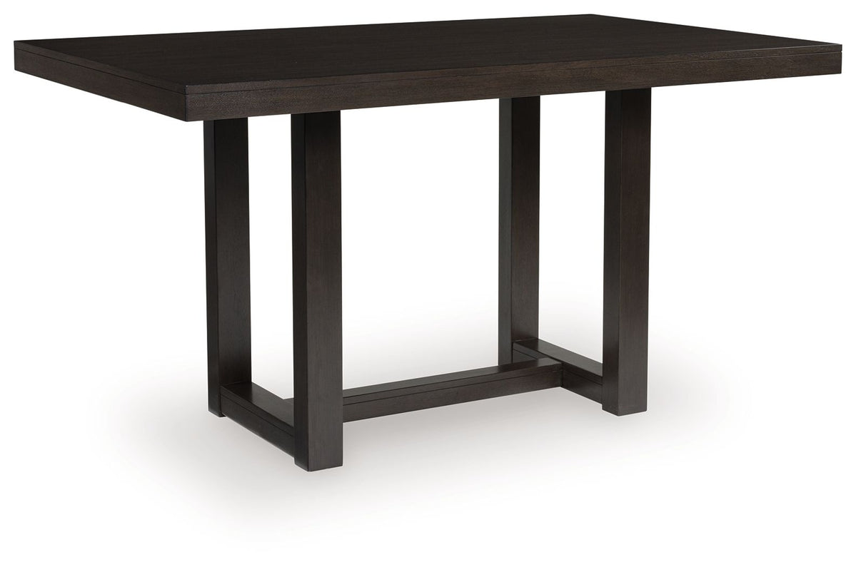 Neymorton - Dark Grayish Brown - Rectangular Dining Room Counter Table ...