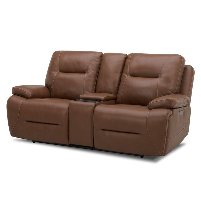 Cameron - Loveseat With Console P3 & ZG - Dakota Saddle