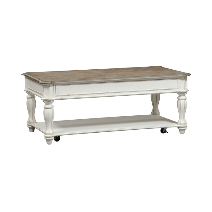 Magnolia Manor - Lift Top Cocktail Table - White