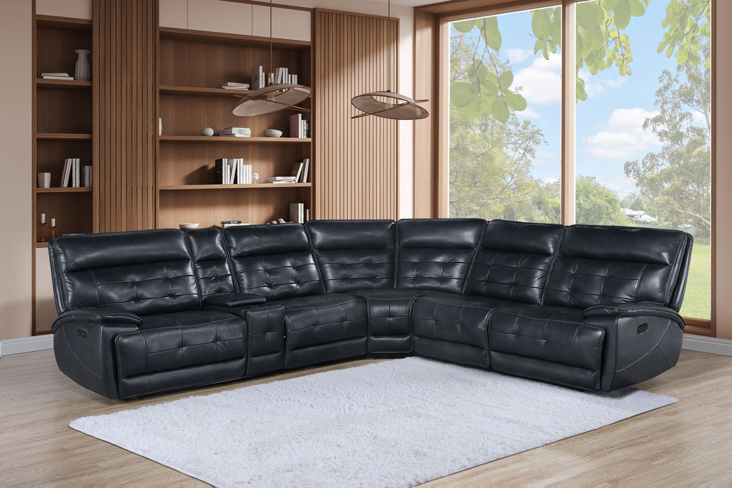 Warner - Power - 3 Piece Sectional Loveseats & Wedge - Black