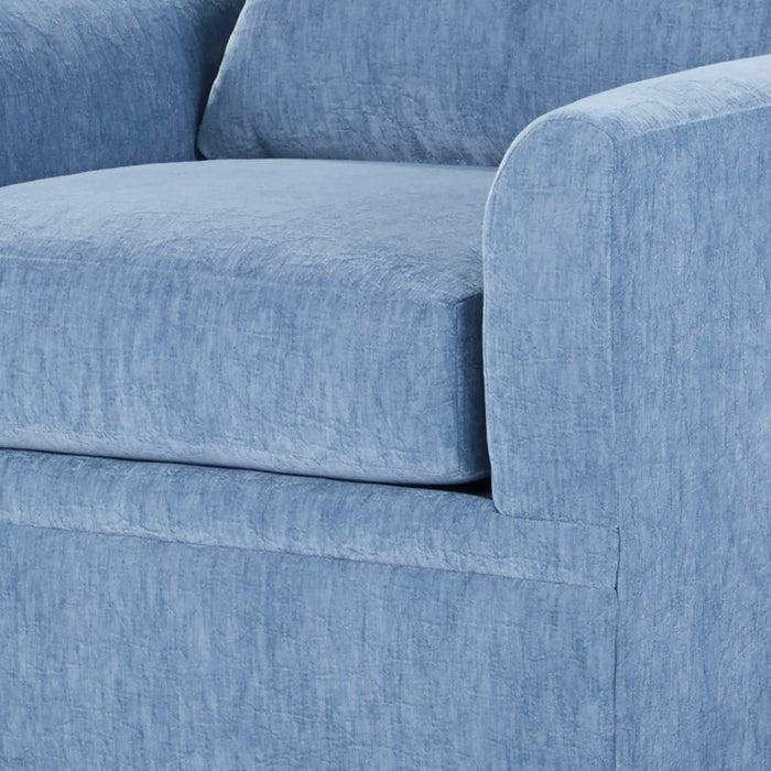 Sylvie - Sofa With 4 Accent Pillows - Slate Blue