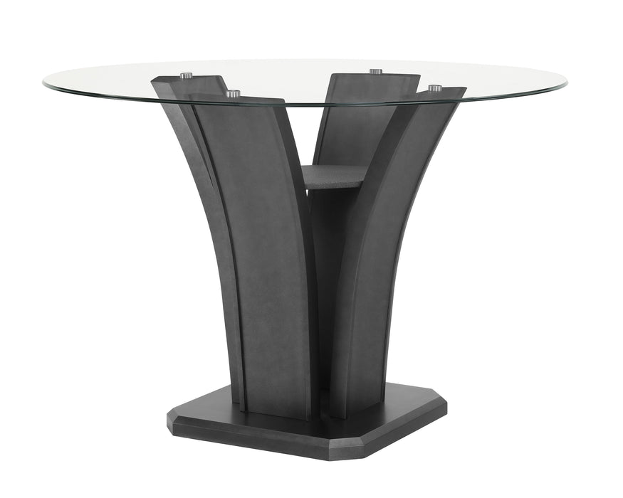 Camelia - Counter Height Table - Glass - Gray