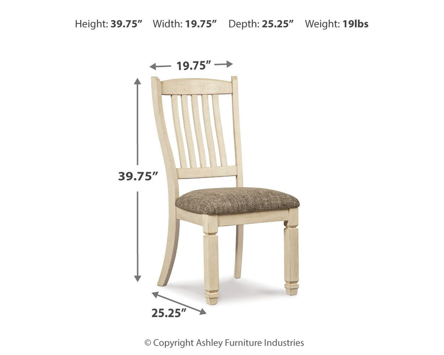 Bolanburg - Brown / Beige - Dining Uph Side Chair  - Rake Back