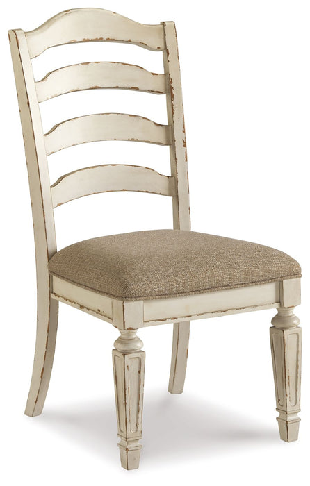 Realyn - Chipped White - Dining Uph Side Chair  - Ladderback