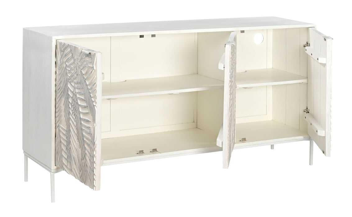 Cloudfield - Three Door Credenza - Weathered White