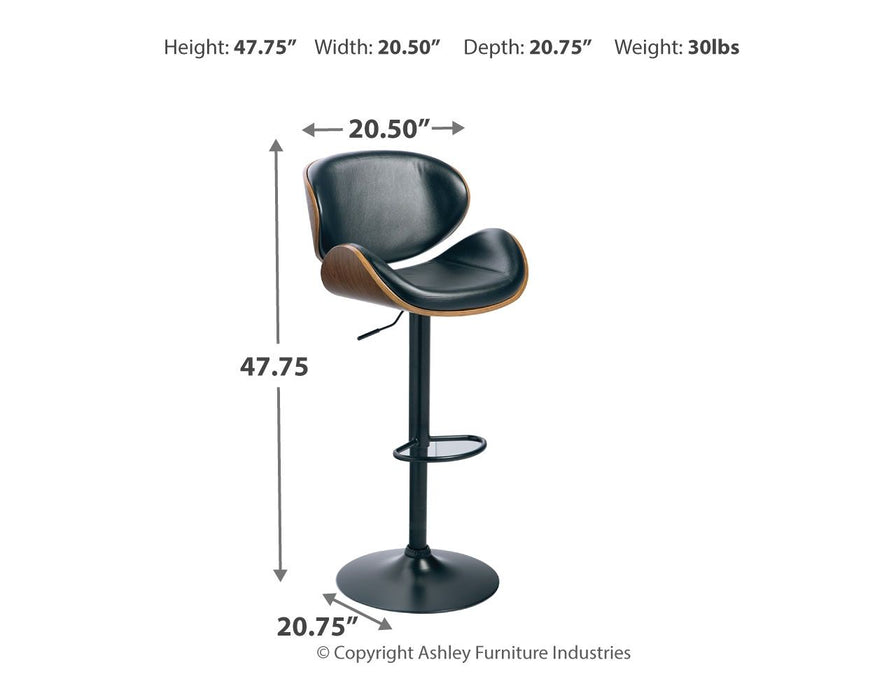 Bellatier - Brown - Tall Uph Swivel Barstool