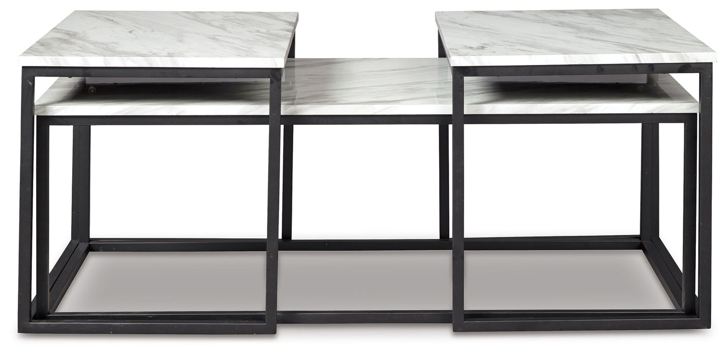 Donnesta - Occasional Table Set (Set of 3) - Gray / Black
