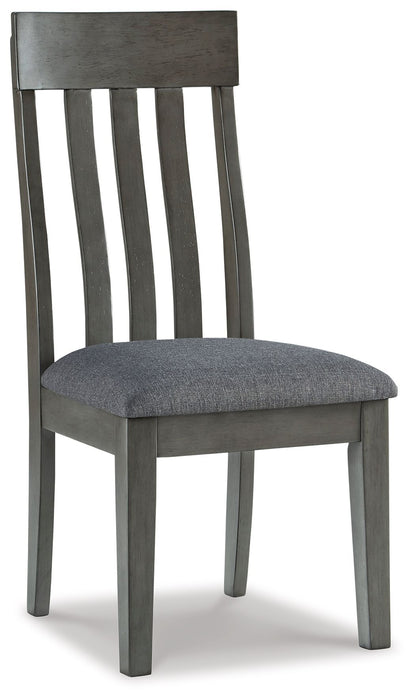Hallanden - Black / Gray - Dining Uph Side Chair