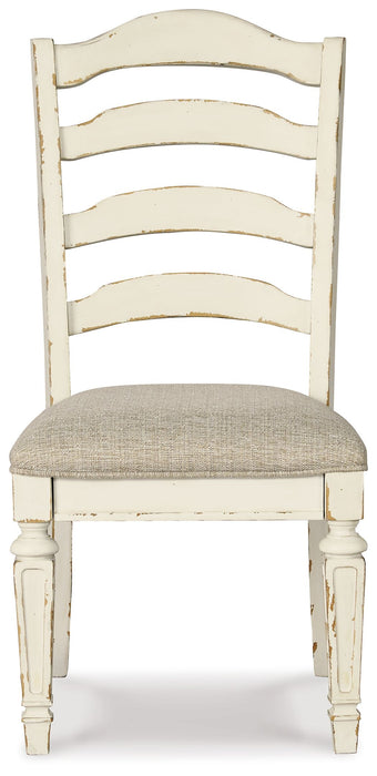 Realyn - Chipped White - Dining Uph Side Chair  - Ladderback