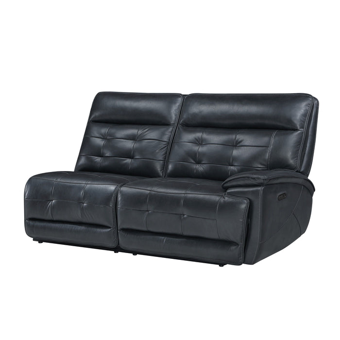 Warner - Raf Loveseat With 1 Power Fabric And Headrest - Black