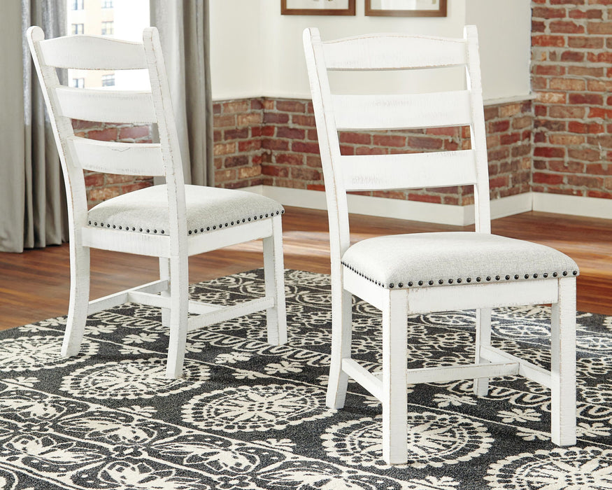 Valebeck - Beige / White - Dining Uph Side Chair
