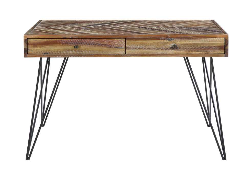 Vail - Two Drawer Writing Desk - Natural Browns