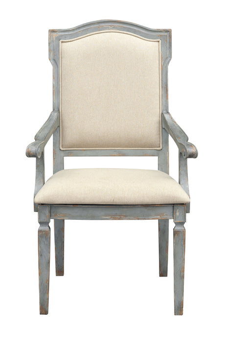 Monaco - Upholstered Dining Arm Chairs (Set of 2) - Two Tone