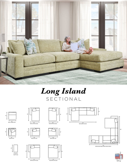 Long Island Molly Ash Modular 5 Pc Sectional
