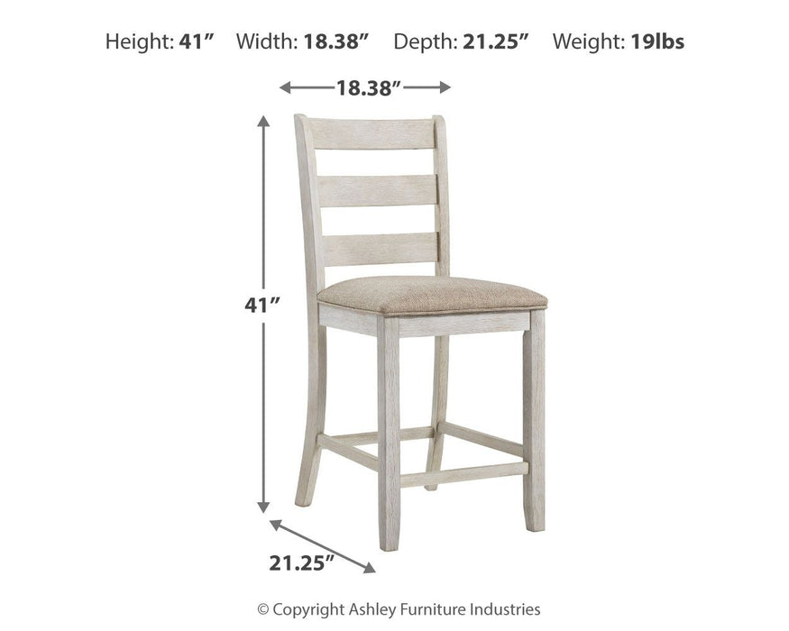 Skempton - White - Upholstered Barstool