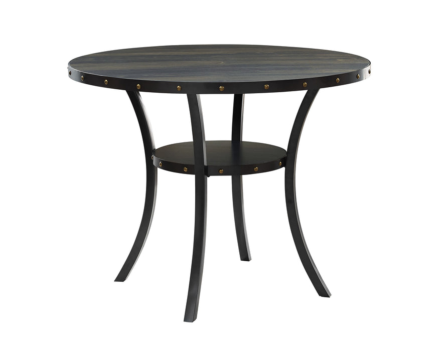 Crispin - Round Counter Table - Smoke Wood