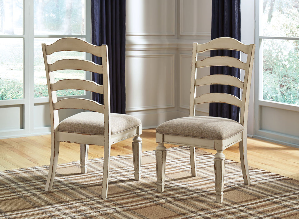 Realyn - Chipped White - Dining Uph Side Chair  - Ladderback