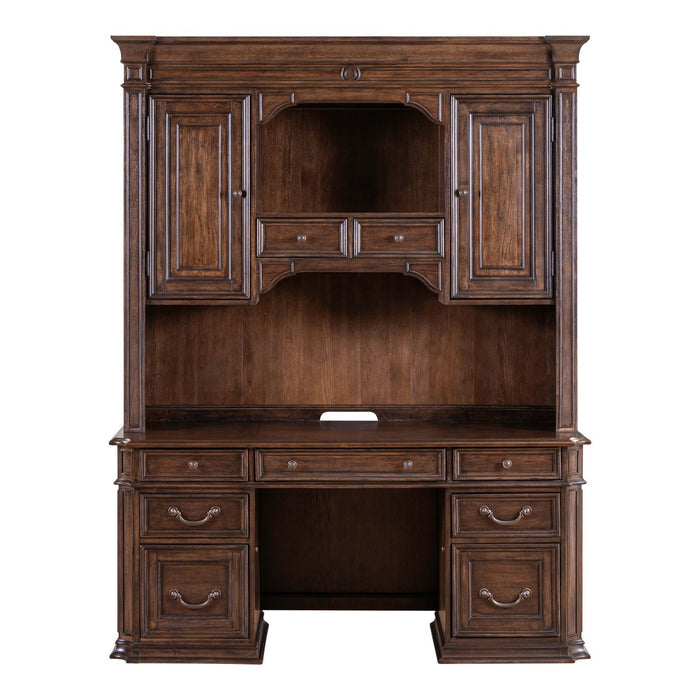 Providence Park - Credenza & Hutch - Chateau Brown