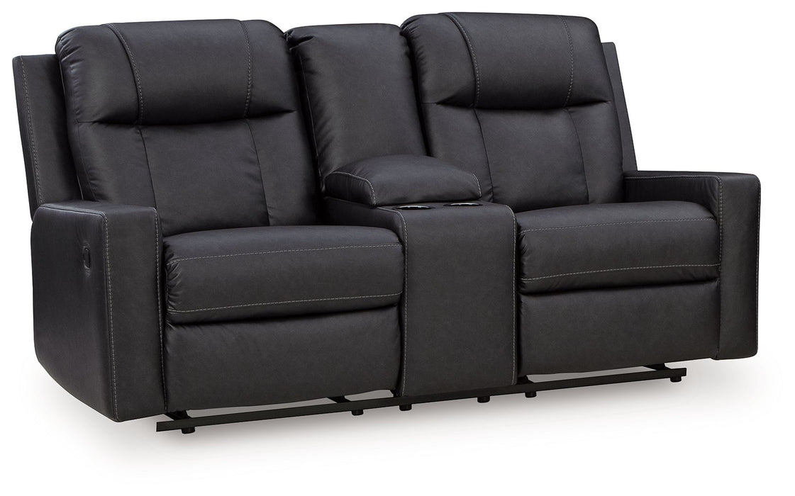 Mackmenville - Double Reclining Loveseat With Console