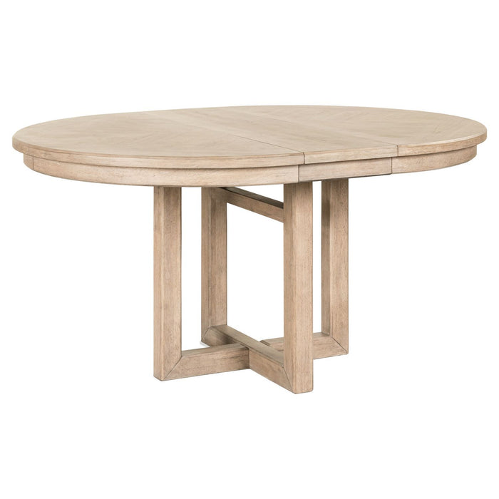 Proximity Place - Pedestal Table - Barley Buff