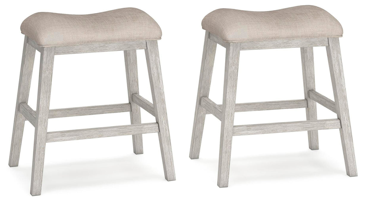 Skempton - White - Upholstered Stool