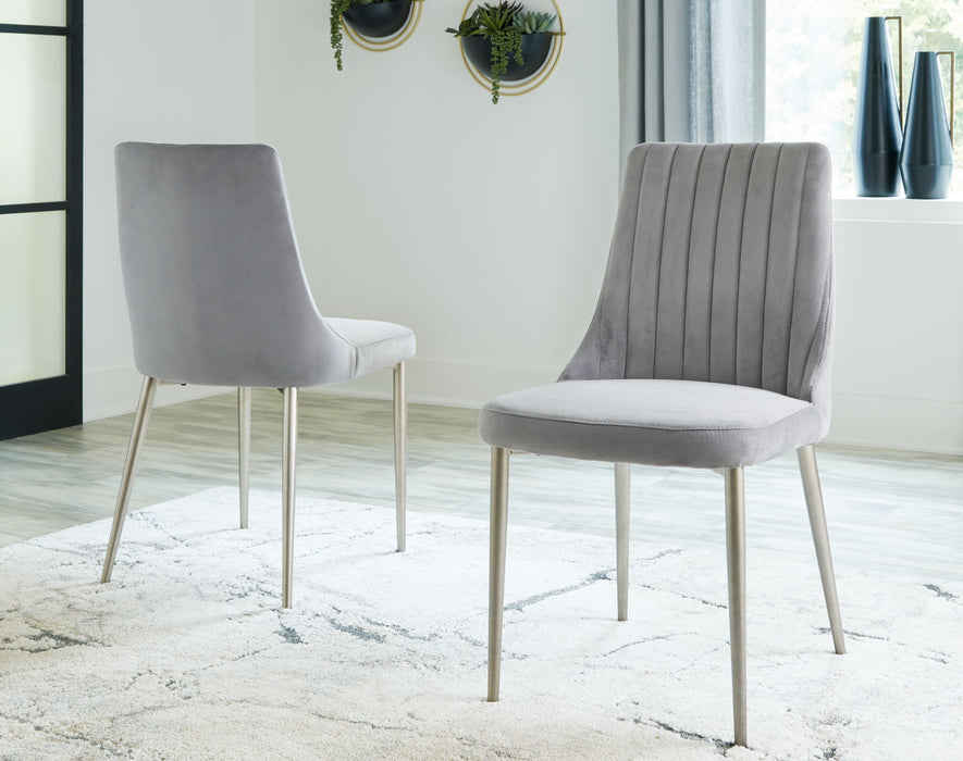 Barchoni - Gray - Dining Uph Side Chair