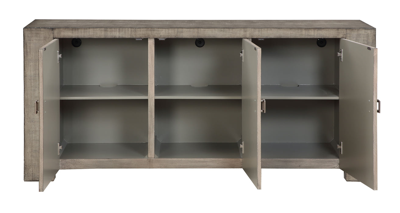 Malcolm - Three Door Credenza - Valley Forge Weathered Gray