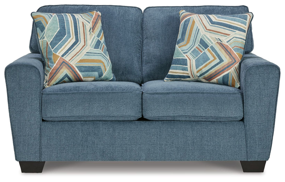 Cashton - Loveseat - Blue