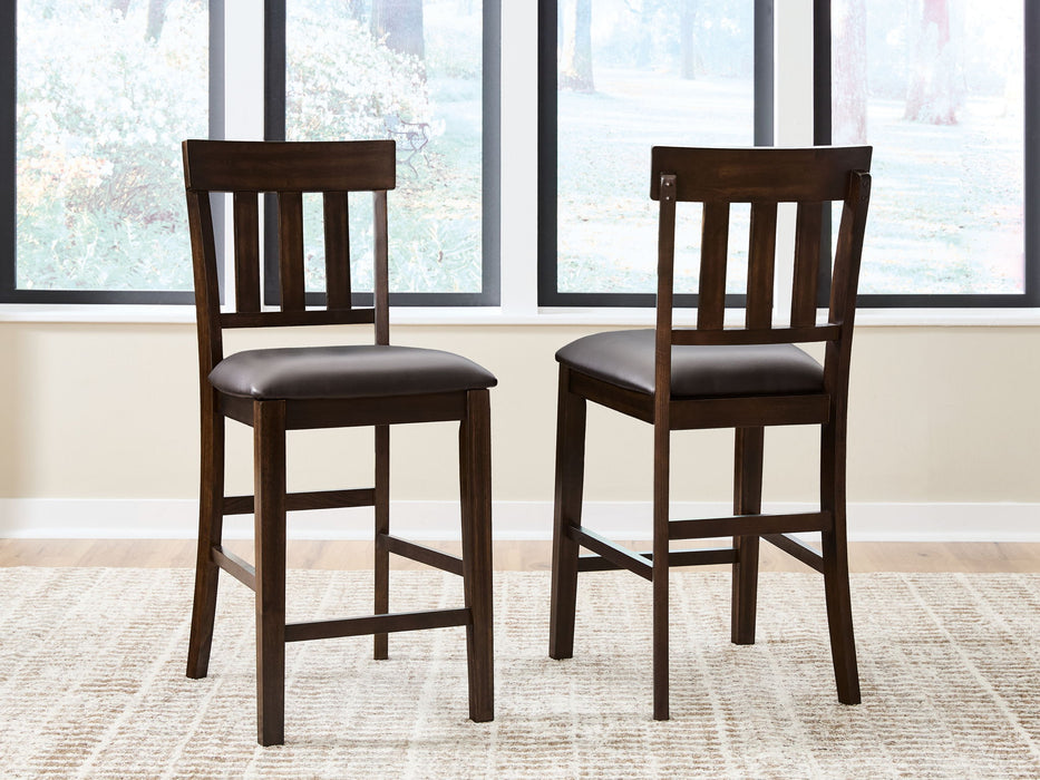 Haddigan - Dark Brown - Upholstered Barstool