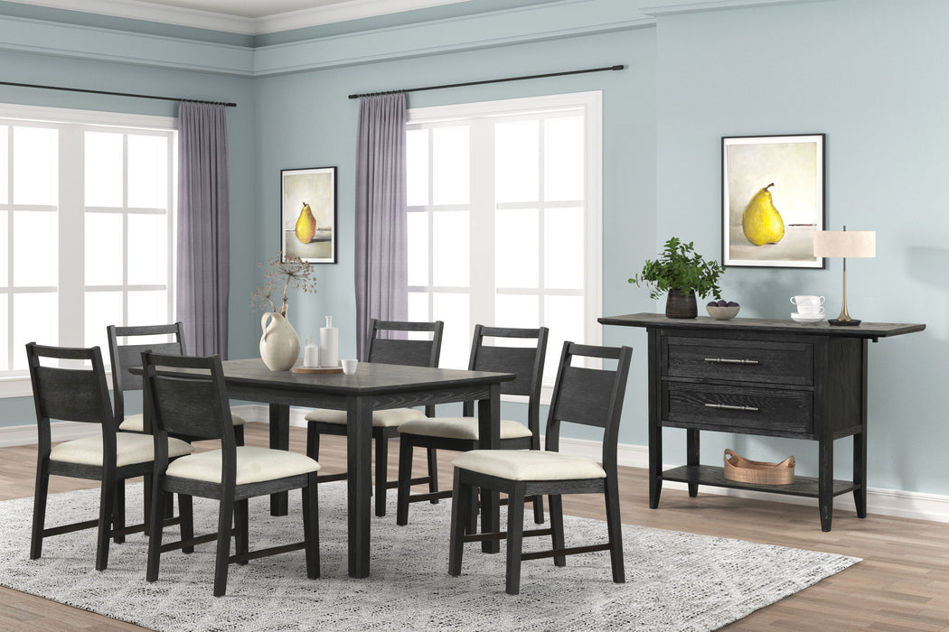 Sable Crest - 5 Piece Set (Rectangle Dining Table & 4 Chairs) - Black