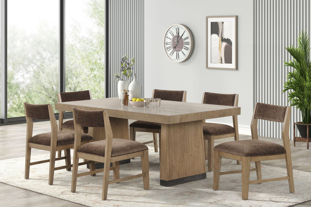 Viera - Upholstered Side Chair (Set of 2) - Natural Oak