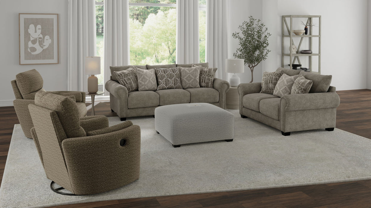 Barrett - Cocktail Ottoman - Pewter