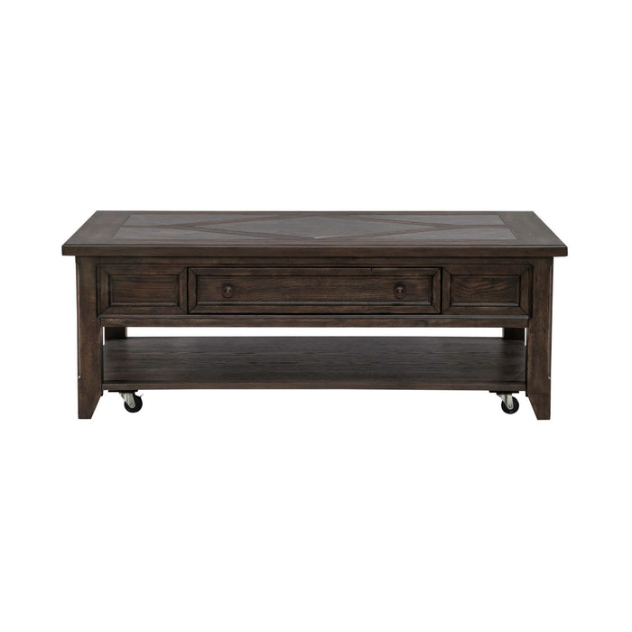 Paradise Valley - Rectangular Cocktail Table - Saddle Brown