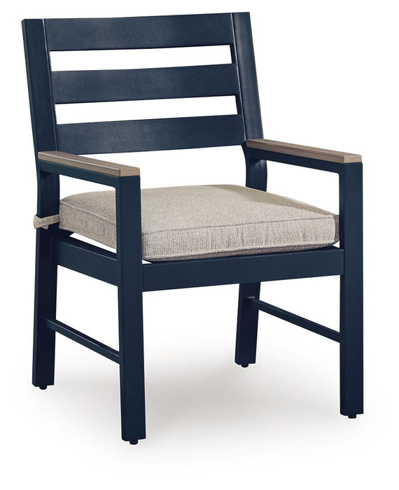 East Beach - Arm Chair With Cushion (Set of 2) - Blue