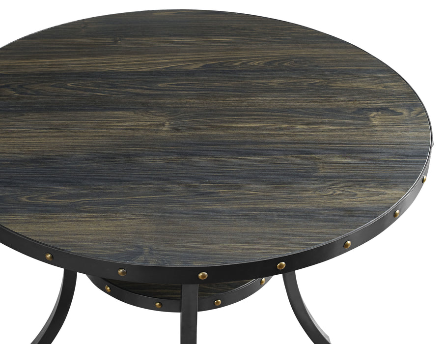 Crispin - Round Counter Table - Smoke Wood