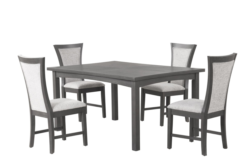 Flair - 5 Piece Dining Set (Table & 4 Chairs) - Gray