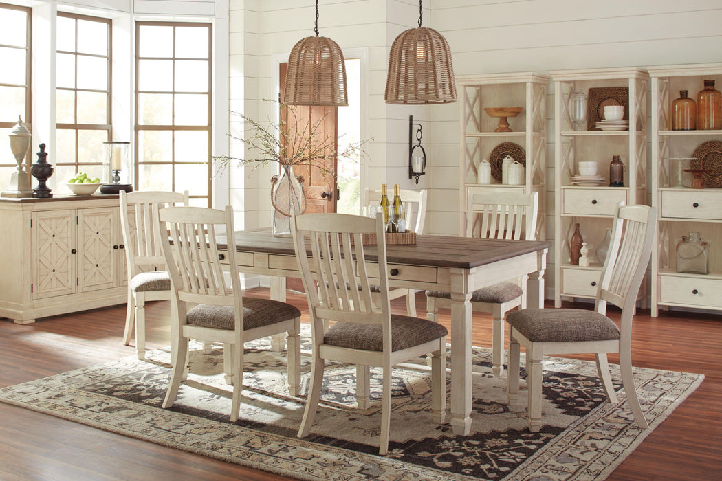 Bolanburg - Brown / Beige - Dining Uph Side Chair  - Rake Back
