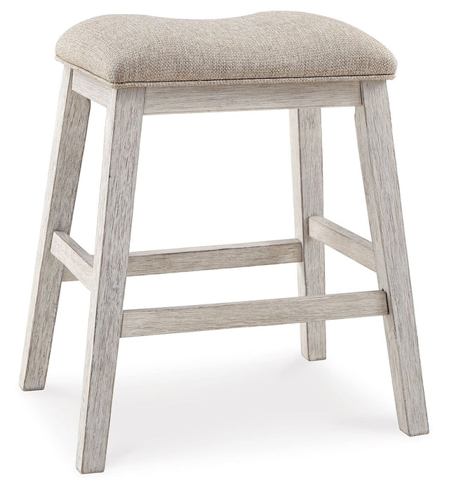 Skempton - White - Upholstered Stool