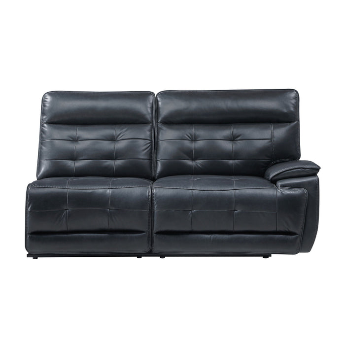 Warner - Raf Loveseat With 1 Power Fabric And Headrest - Black